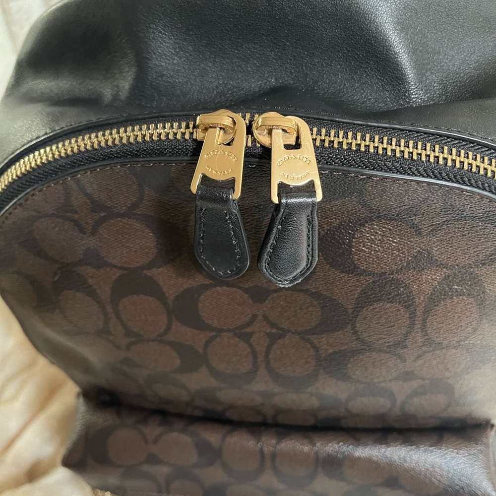 Coach Men's Brown Signature Backpack - Picture 3 of 16